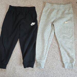 Nike Kids Black and Gray Jogger Pants Set Sz 5-6